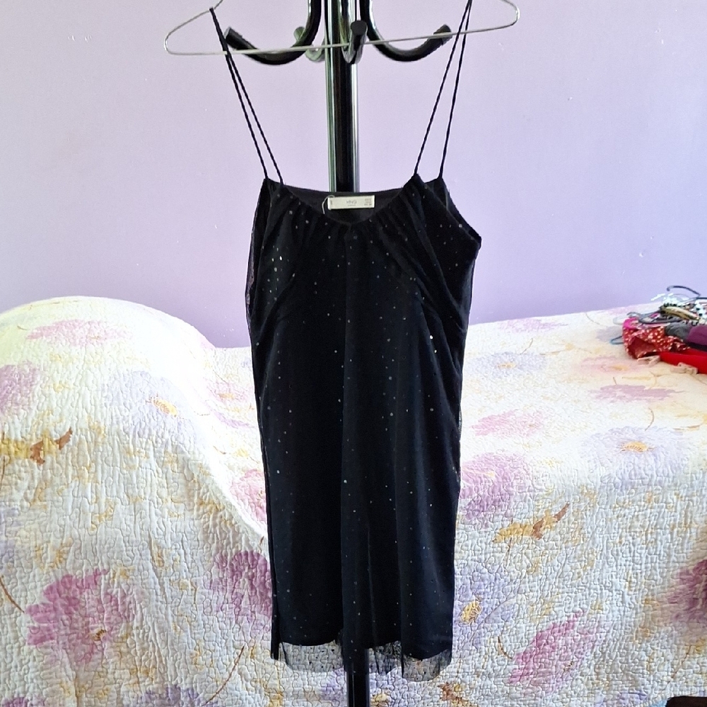 Ming Casual Black Dress with Sparkle